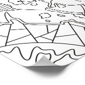 Happy Doodles: Joyful Coloring Page Poster (Ecke)