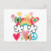 Happy Doodles Postkarte (Vorderseite)