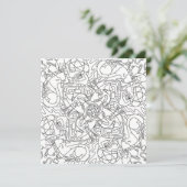 Happy Doodles: Weltweite Farbflachkarte (Stehend Vorderseite)