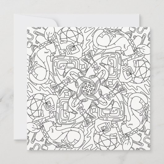 Happy Doodles: Weltweite Farbflachkarte (Vorderseite)