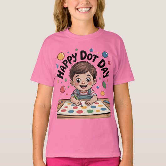 Happy Dot Day 15. September Groovy Smile Face Shir T-Shirt (Vorderseite)