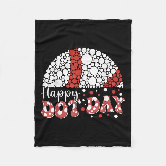 Happy Dot Day Baseball Dots Baller Men Boys Kinder Fleecedecke (Vorderseite)