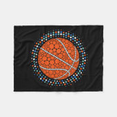 Happy Dot Day Basketball Polka Dot Art Student Jun Fleecedecke (Vorderseite (Horizontal))