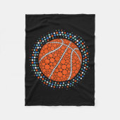 Happy Dot Day Basketball Polka Dot Art Student Jun Fleecedecke (Vorderseite)