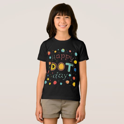 Happy Dot Day Creative Art Lehrer Kinder T - Shirt (Vorderseite Voll)
