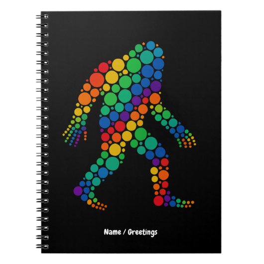 Happy Dot Day Funny Sasquatch Colorful Polka Dot Notizblock (Vorderseite)