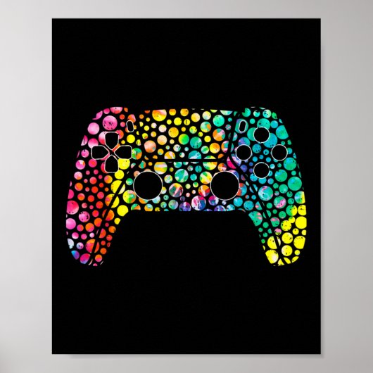 Happy Dot Day Gamers Boy Game Controller farblich Poster (Vorne)
