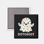 Happy Dot Day Ghost Dotghost Funny Halloween Costu Magnet (Vorderseite/Rückseite)
