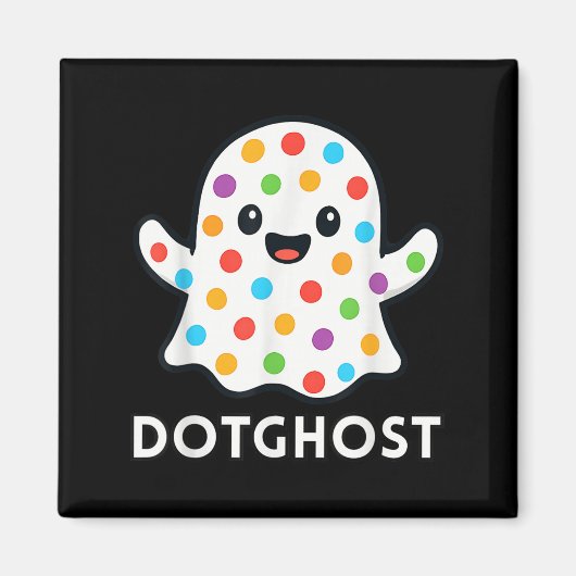 Happy Dot Day Ghost Dotghost Funny Halloween Costu Magnet (Vorne)