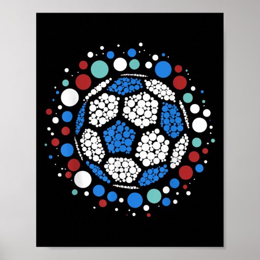 Happy Dot Day Lka Dot Soccer Ball Lover Boys Kinde Poster (Vorne)
