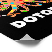 Happy Dot Day Octopus Dotopus Funny Pub Tier Poster (Ecke)