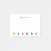 Happy Dots Personalisiert Teacher Post-it Notes Klebezettel (Vorderseite)