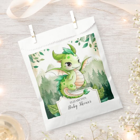 Happy Dragon Baby Shower Geschenktütchen (Ausgeschnitten)
