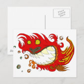 Happy Dragon Postkarte (Vorne/Hinten)