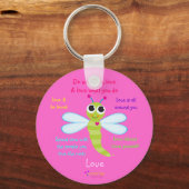 Happy Dragonfly "Liebe" Schlüsselanhänger (Vorderseite)