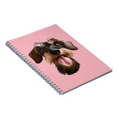 Happy Drahthaar Dackel Notizblock (Rechte Seite)