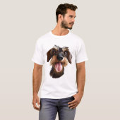 Happy Drahthaar Dackel T-Shirt (Vorne ganz)