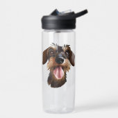 Happy Drahthaar Dackel Trinkflasche (Links)