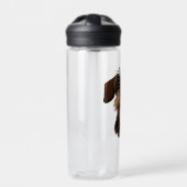 Happy Drahthaar Dackel Trinkflasche (Vorderseite)