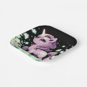 Happy Dreamy Unicorn Babydusche Pappteller (Gewinkelt)