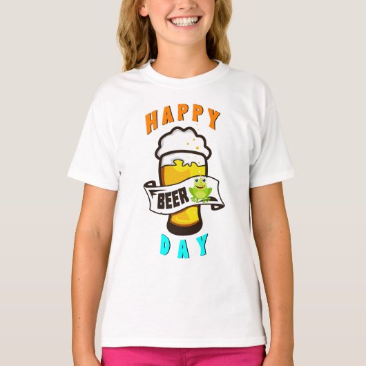 Happy Drink Day International Frogs 4 August Beer T-Shirt (Vorderseite)
