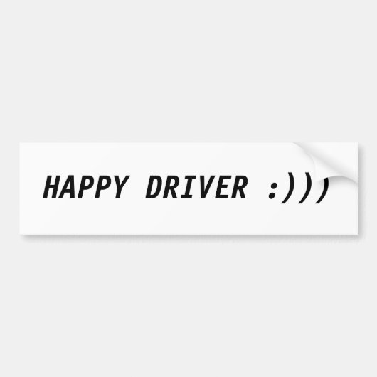 Happy Driver Autoaufkleber (Vorne)