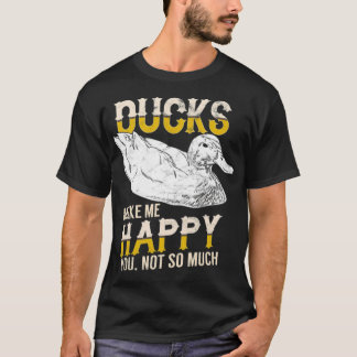 Happy Duck dog print dog T-Shirt
