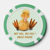 Happy Duck Funny Poker Chips - Lächeln (Rückseite)