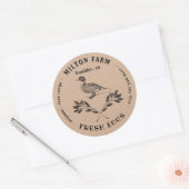 Happy Duck Laurel Branch Egg Carton Round Sticker (Umschlag)