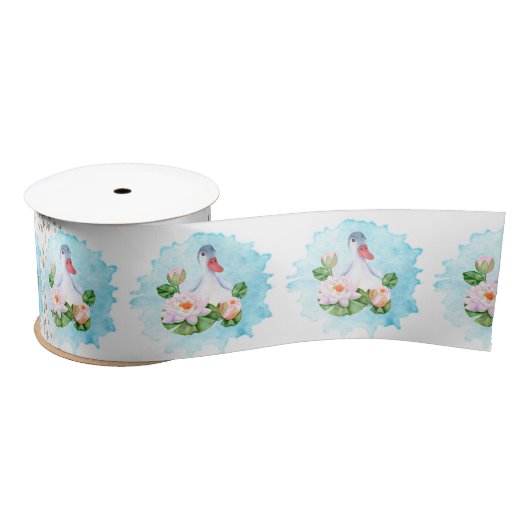 Happy Duck Satin Ribbon Satinband (Spule)