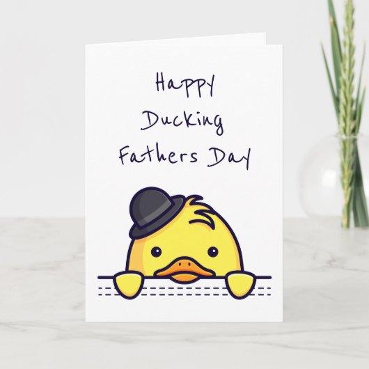 Happy Ducking Fathers Day Karte (Vorderseite)
