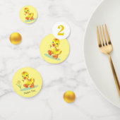 Happy Duckling & Gold Confetti zum gelben Geburtst Konfetti (Gruppe)
