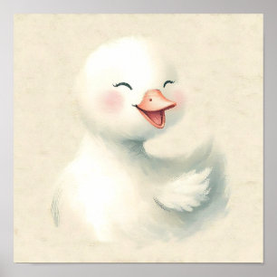 Happy Duckling Kinderzimmer Wall Art Baby Animal P Poster