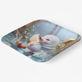 Happy Duckling mit #5 Geburtstagsballon Pappteller (Gewinkelt)