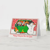 Happy Dumpster Fire New Year Karte (Vorderseite)