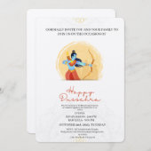 Happy Dussehra Celebration Einladung (Vorne/Hinten)