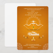 Happy Dussehra Celebration Einladung (Vorne/Hinten)
