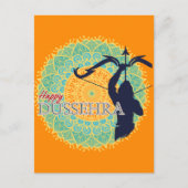 Happy Dussehra Lord Ram mit Bow & Arrow Chakra BG Postkarte (Vorderseite)