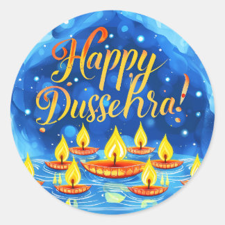 Happy Dusshehra Runder Aufkleber