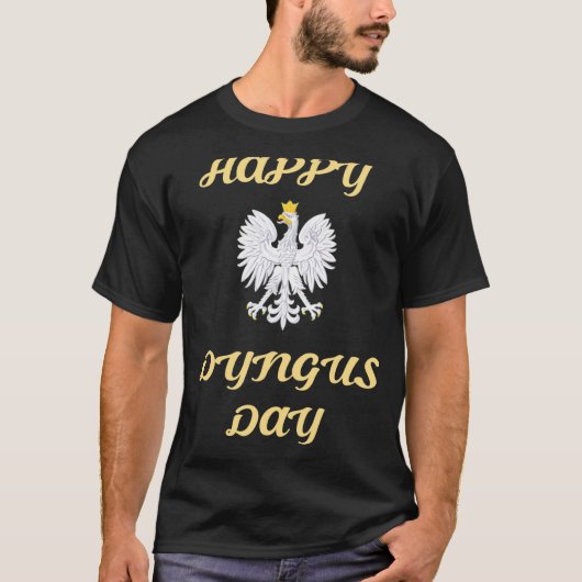 Happy Dyngus Day Polska Polnischer Weißer Adler T-Shirt (Vorderseite)