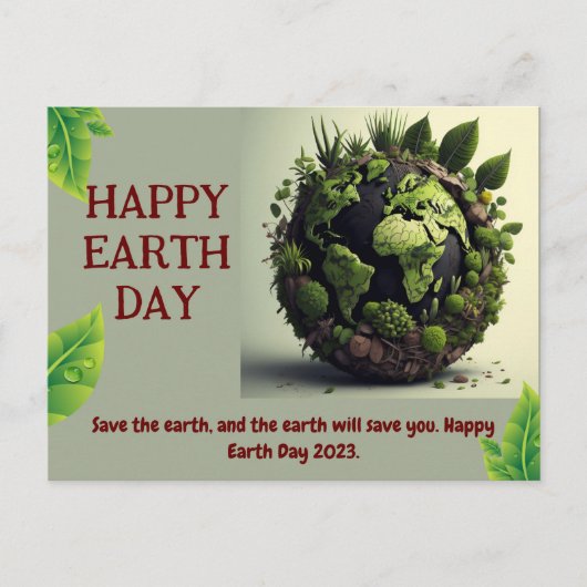 HAPPY EARTH BDAY Postcard Postkarte (Vorderseite)