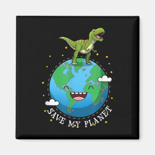 Happy Earth Day 2019 Dinosaur T-rex Kinder Junge R Magnet