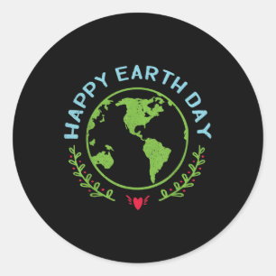 Happy Earth Day 2021 Runder Aufkleber