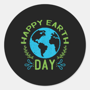 Happy Earth Day 2021 Runder Aufkleber
