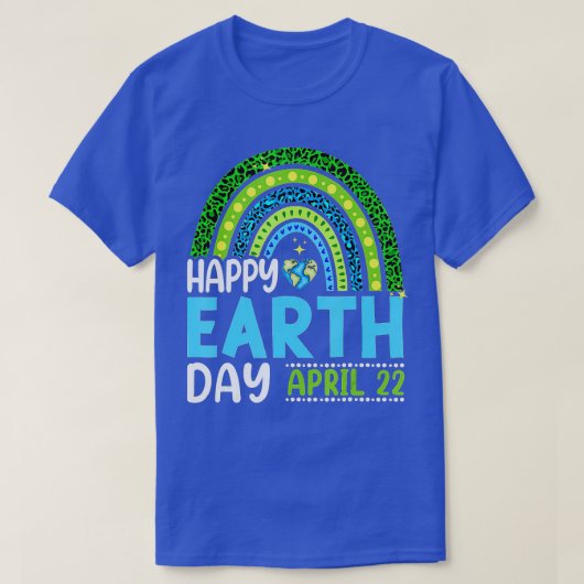 Happy Earth Day 2022 Rainbow Trendy 52. Anniversa T-Shirt (Design vorne)