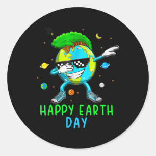 Happy Earth Day 2024 Funny Earth Day Kinder Kleink Runder Aufkleber