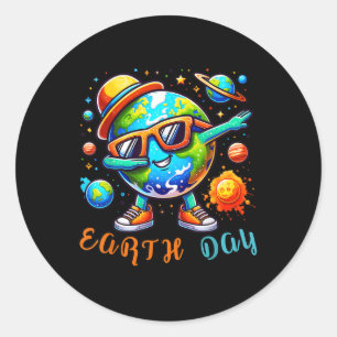 Happy Earth Day 2024 Funny Earth Day Kinder Kleink Runder Aufkleber