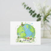 Happy Earth Day 2024 Postkarte (Stehend Vorderseite)