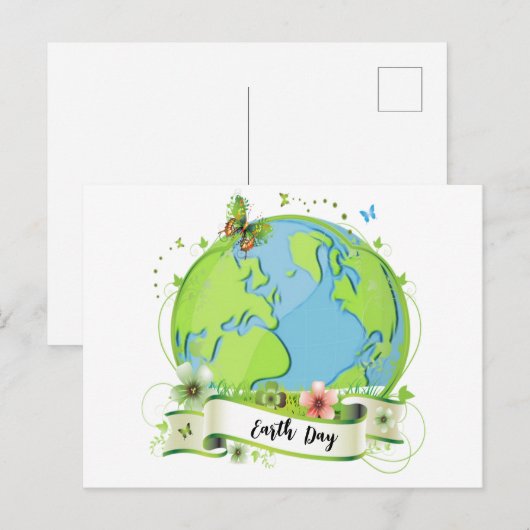 Happy Earth Day 2024 Postkarte (Vorne/Hinten)