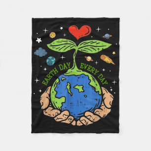 Happy Earth Day 2024 Rette unseren Planeten Niedli Fleecedecke